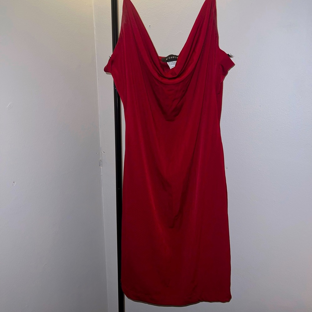 red bodycon mini dress